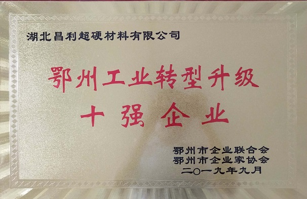 熱烈祝賀湖北昌利公司榮獲鄂州工業(yè)轉(zhuǎn)型升級10強企業(yè)、董事長龍其準榮獲“鄂州工業(yè)優(yōu)秀民營企業(yè)家”稱號